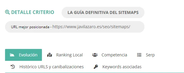 Imagen de detalle de criterios