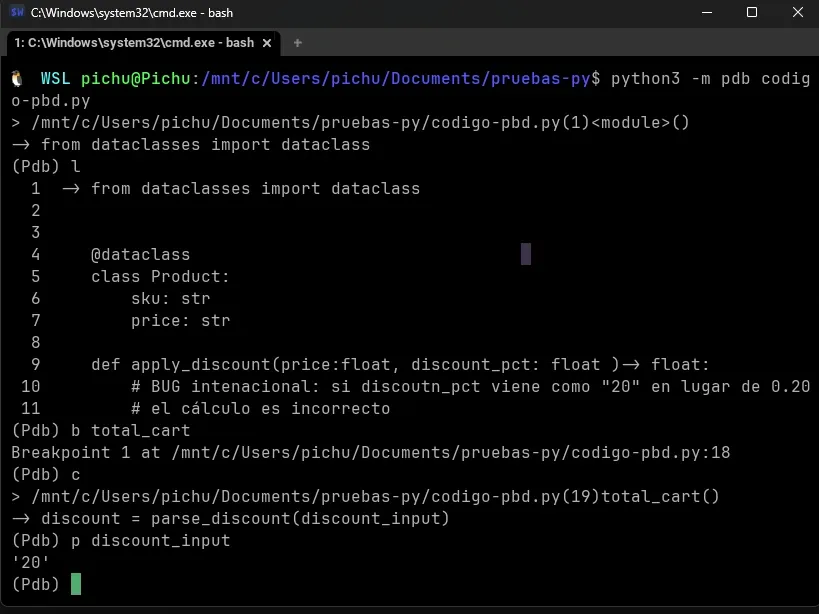 Presntando en pantalla